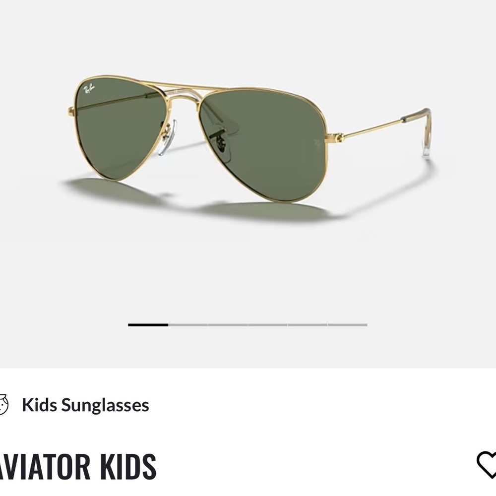 Ray-Ban Gold Aviator Sunglasses for Kids